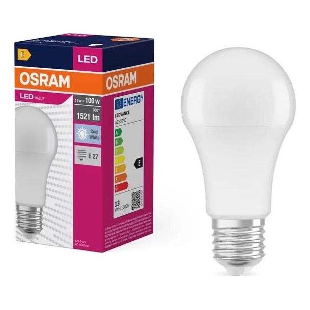 Lâmpada LED VALUE A100 E27/13W/230V 4000K - Osram
