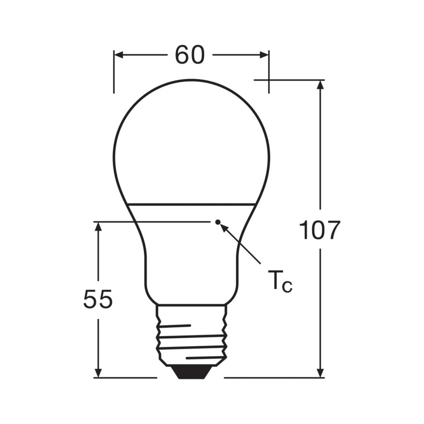 Lâmpada LED VALUE A60 E27/8W/230V 4000K - Osram