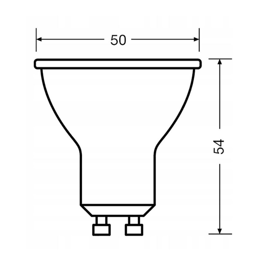 Lâmpada LED VALUE PAR16 GU10/4,5W/230V 2700K 36° preto - Ledvance