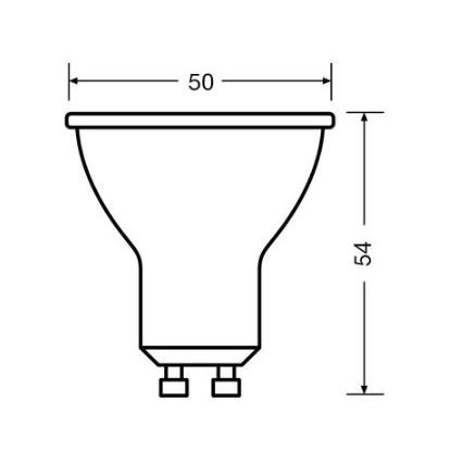 Lâmpada LED VALUE PAR16 GU10/4,5W/230V 4000K 36° branco - Osram