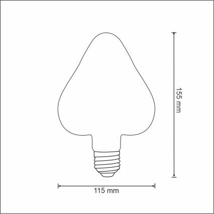 Lâmpada LED VINTAGE AMBER E27/2,5W/230V 2000K