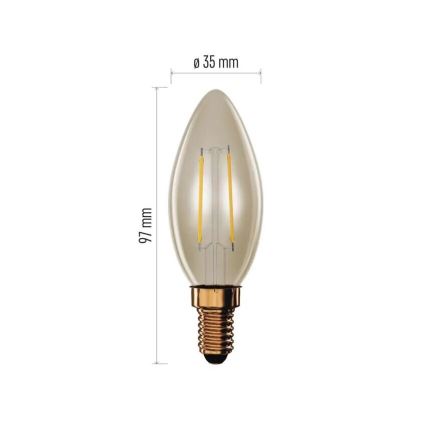 Lâmpada LED VINTAGE E14/2,5W/230V 2200K