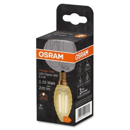 Lâmpada LED VINTAGE E27/2,5W/230V 2400K - Osram