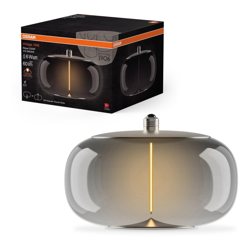Lâmpada LED VINTAGE FILAMENT E27/4W/230V 1800K fumado - Osram