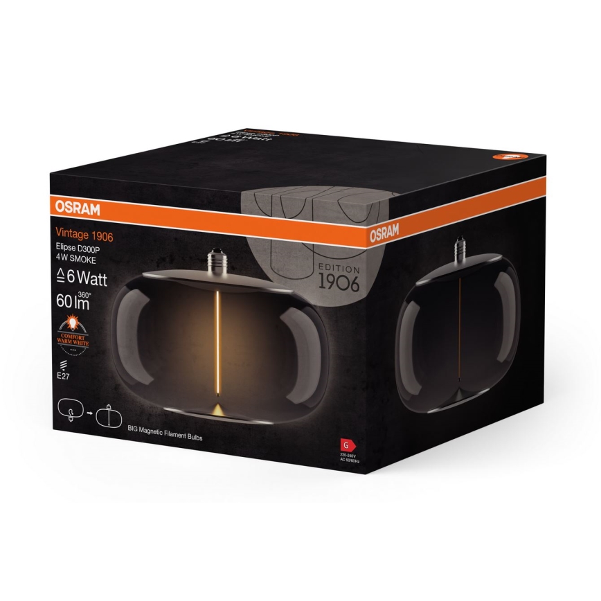 Lâmpada LED VINTAGE FILAMENT E27/4W/230V 1800K fumado - Osram