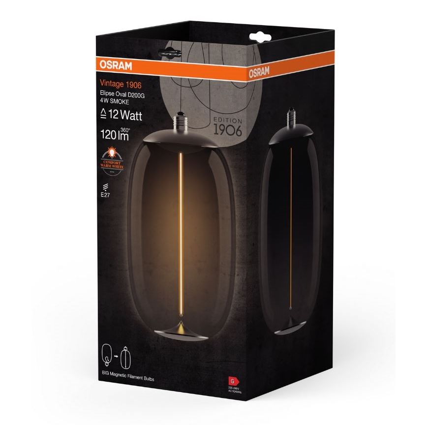 Lâmpada LED VINTAGE FILAMENT E27/4W/230V 2700K fumado - Osram