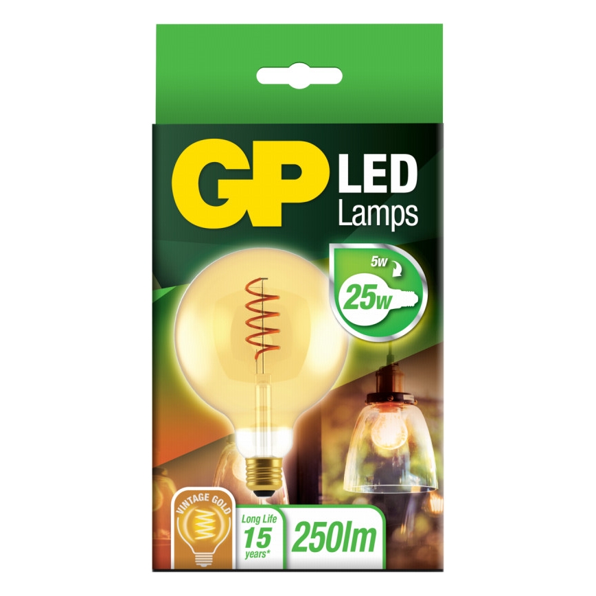 Lâmpada LED VINTAGE G125 E27/5W/230V 2000K - GP