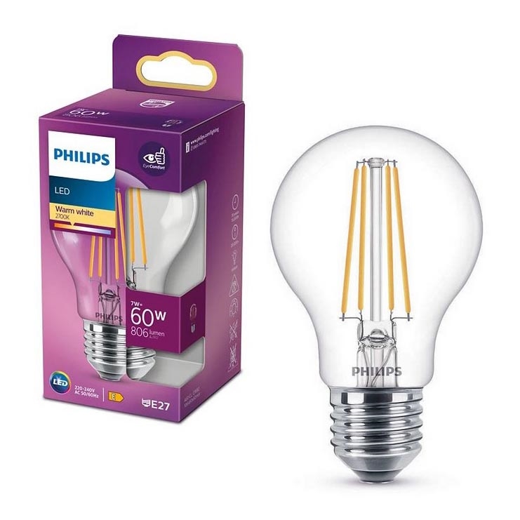 Lâmpada LED VINTAGE Philips A60 E27/7W/230V 2700K