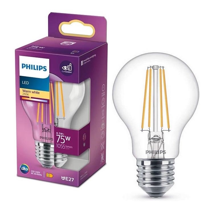 Lâmpada LED VINTAGE Philips A60 E27/8,5W/230V 2700K