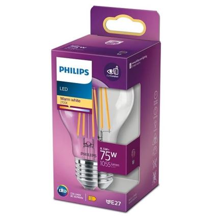 Lâmpada LED VINTAGE Philips A60 E27/8,5W/230V 2700K