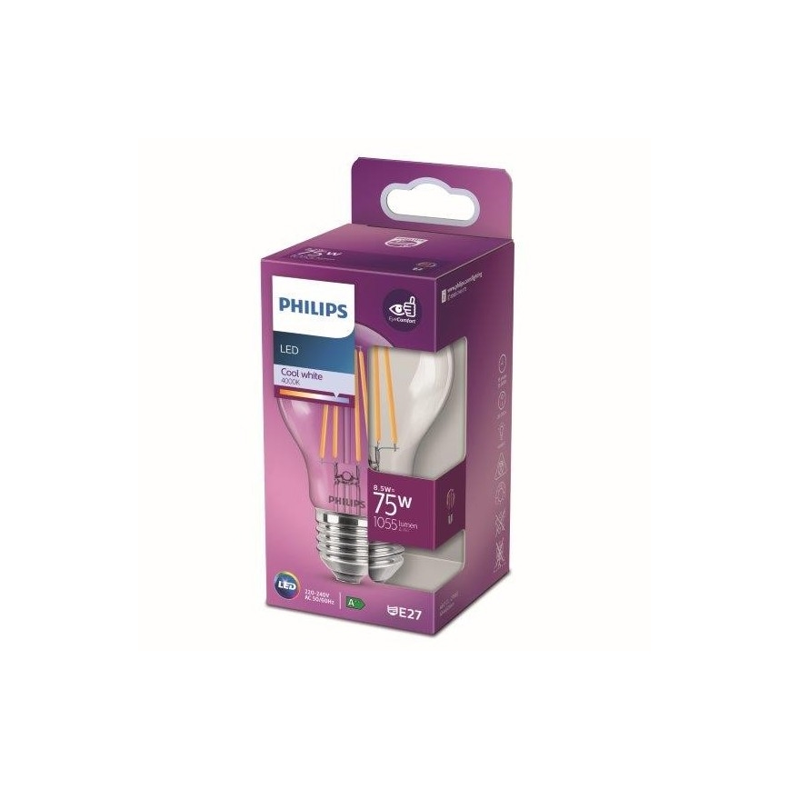 Lâmpada LED VINTAGE Philips A60 E27/8,5W/230V 4000K