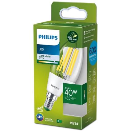 Lâmpada LED VINTAGE Philips B35 E14/2,3W/230V 4000K