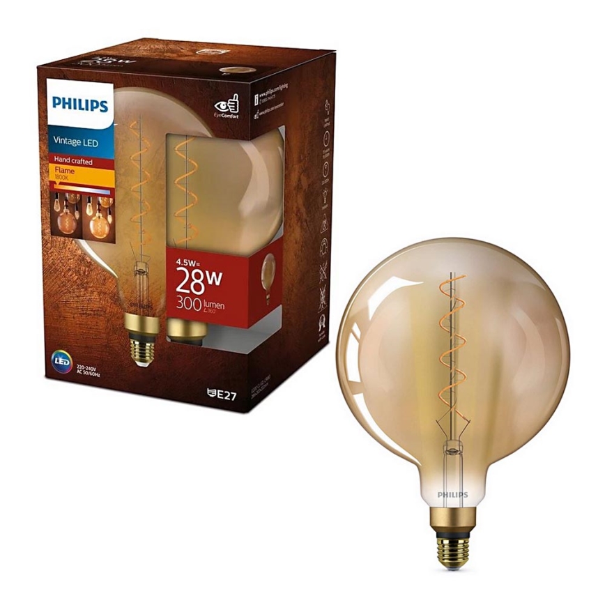 Lâmpada LED VINTAGE Philips E27/4,5W/230V 1800K