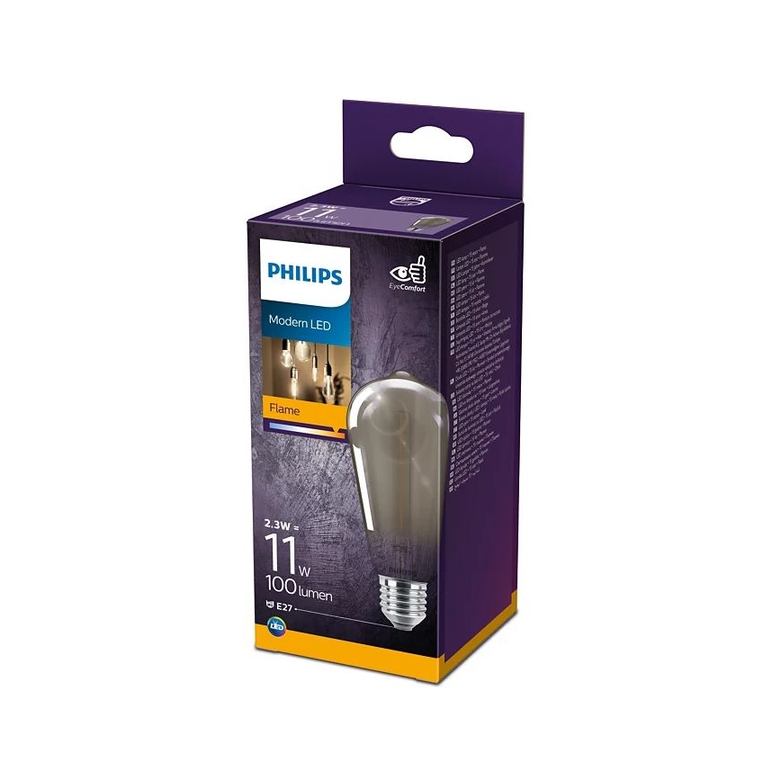 Lâmpada LED VINTAGE Philips ST64 E27/2,3W/230V 1800K