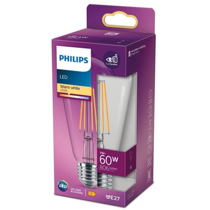 Lâmpada LED VINTAGE Philips ST64 E27/7W/230V 2700K