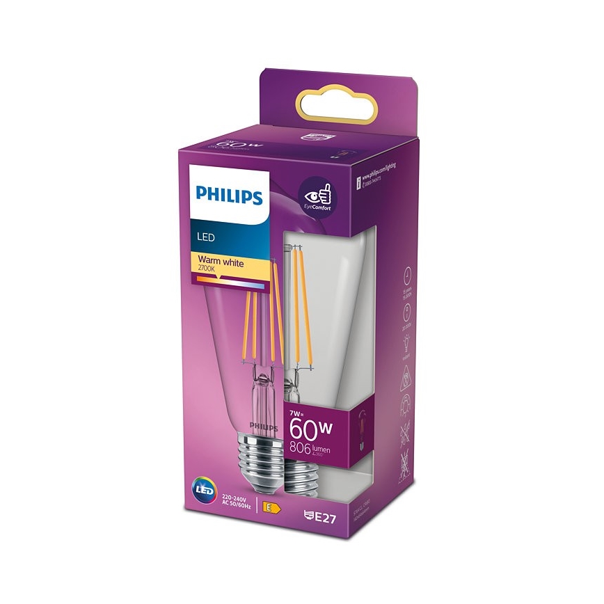Lâmpada LED VINTAGE Philips ST64 E27/7W/230V 2700K