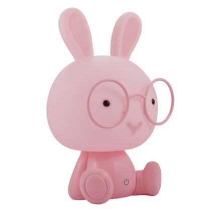 Lâmpada noturna de criança fosca LED LED/2,5W coelho rosa