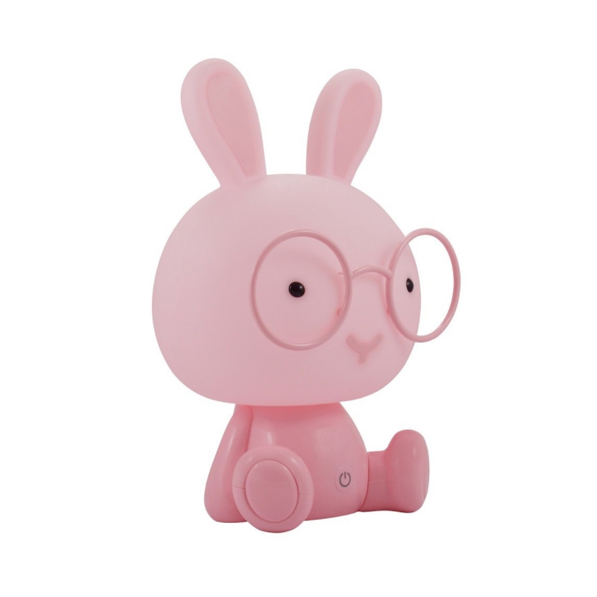 Lâmpada noturna de criança fosca LED LED/2,5W coelho rosa