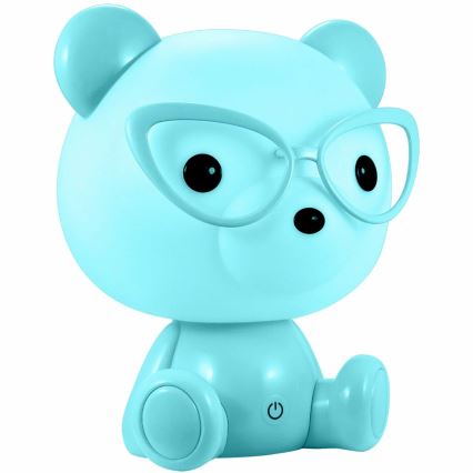 Lâmpada noturna de criança fosca LED LED/2,5W urso AZUL