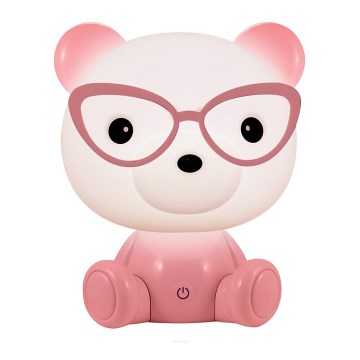 Lâmpada noturna de criança fosca LED LED/2,5W urso rosa
