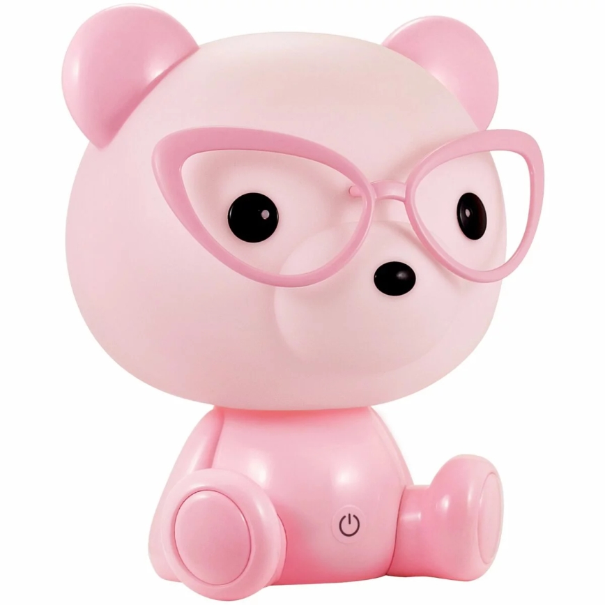 Lâmpada noturna de criança fosca LED LED/2,5W urso rosa