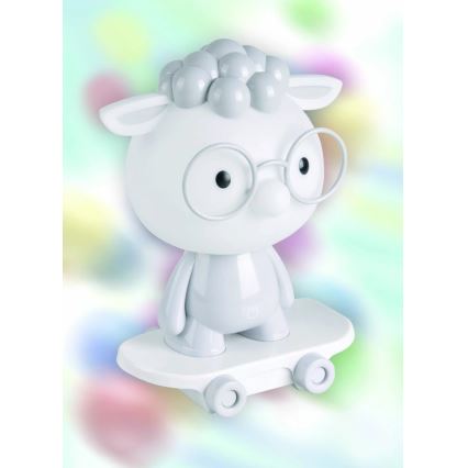 Lâmpada noturna LED de escurecimento para crianças LED/2,5W/230V cinzento de ovelha