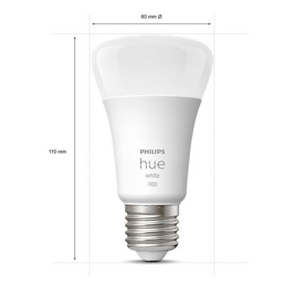 Lâmpada regulável em luz LED Branca Philips Hue E27/9,5W/230V 2700K