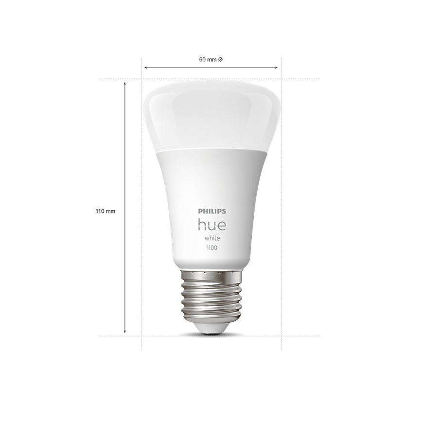 Lâmpada regulável em luz LED Branca Philips Hue E27/9,5W/230V 2700K