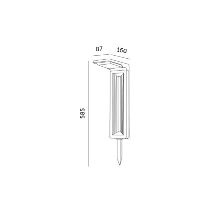 Lâmpada Solar LED LED/0,2W/3,7V 6500K IP44 2200 mAh