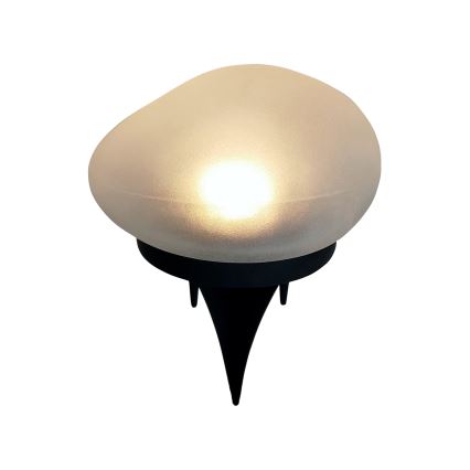 Lâmpada solar LED 2x LED / 1,2 V 300 mAh IP44 preto/branco