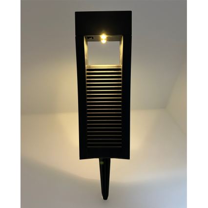 Lâmpada solar LED 2xLED/1,2V 200 mAh IP44 preta