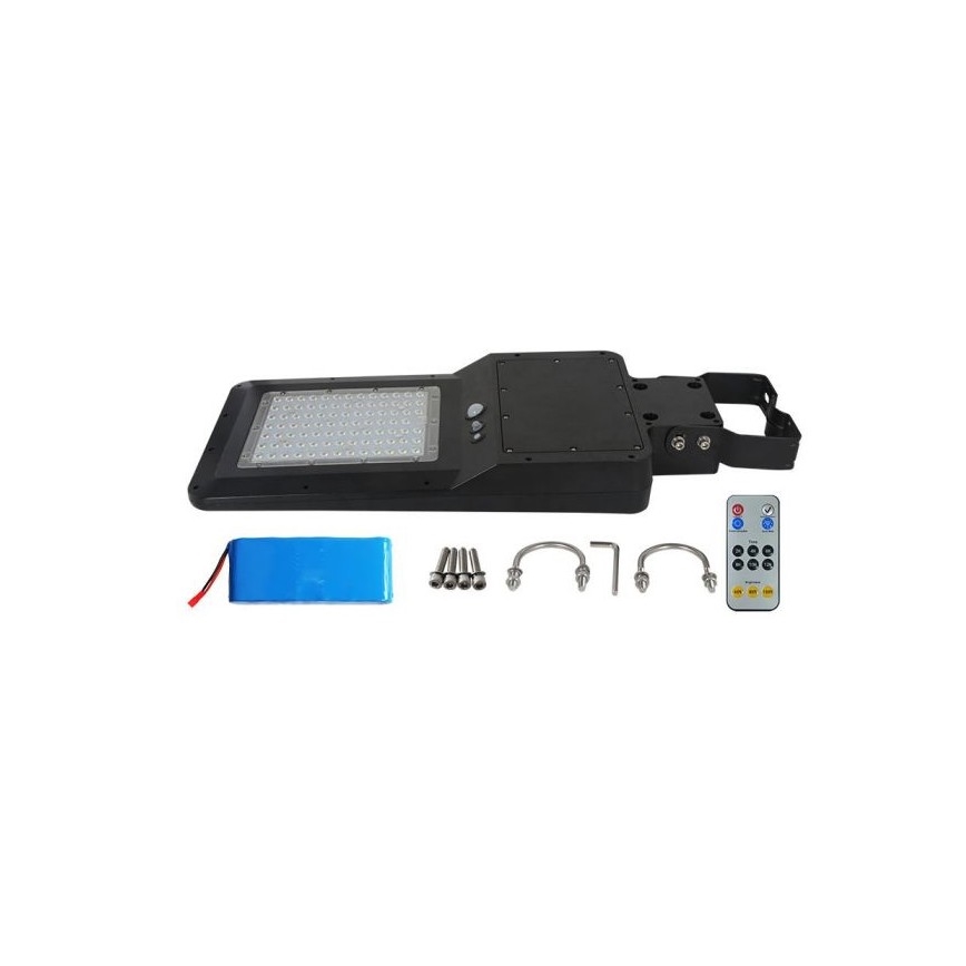 Luminária de Rua Solar LED com Sensor LED/40W/9,6V IP65 4000K + Controle Remoto