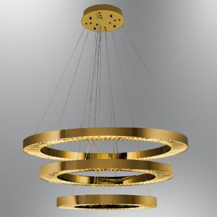 Lâmpada suspensa JESI LED/99W/230V 3000K Ø 100 cm Bronze