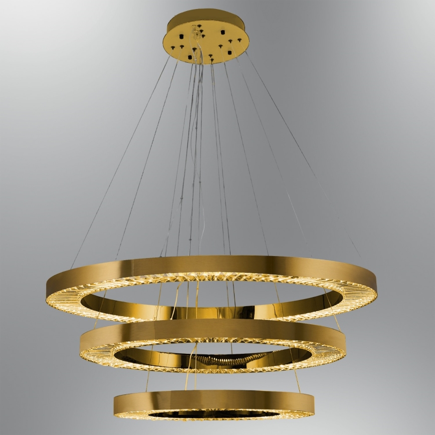 Lâmpada suspensa JESI LED/99W/230V 3000K Ø 100 cm Bronze