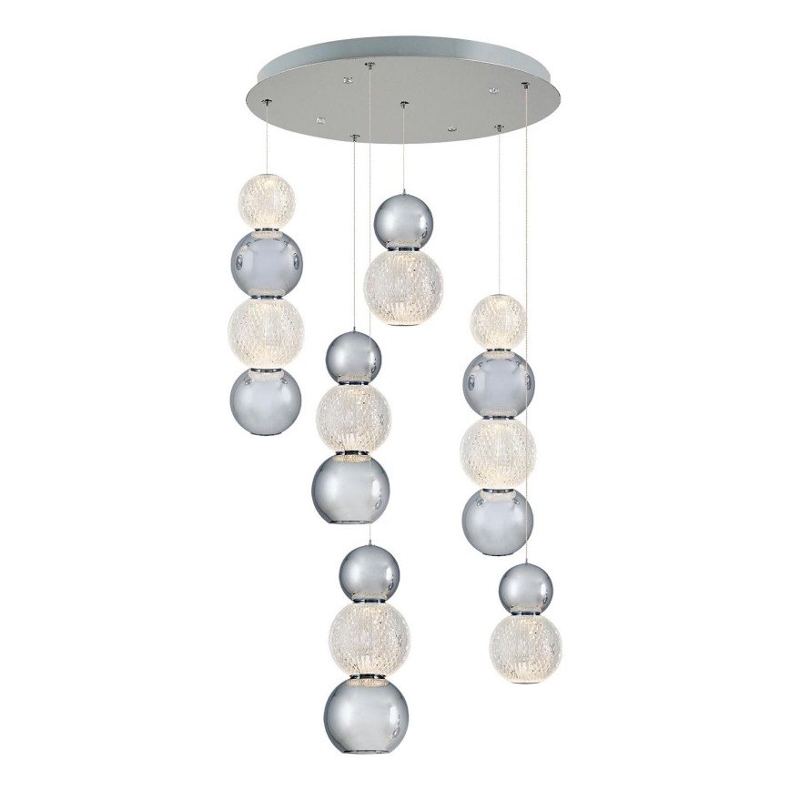 Lâmpada suspensa LED CREMONA LED/34W/230V 3000K crom mate