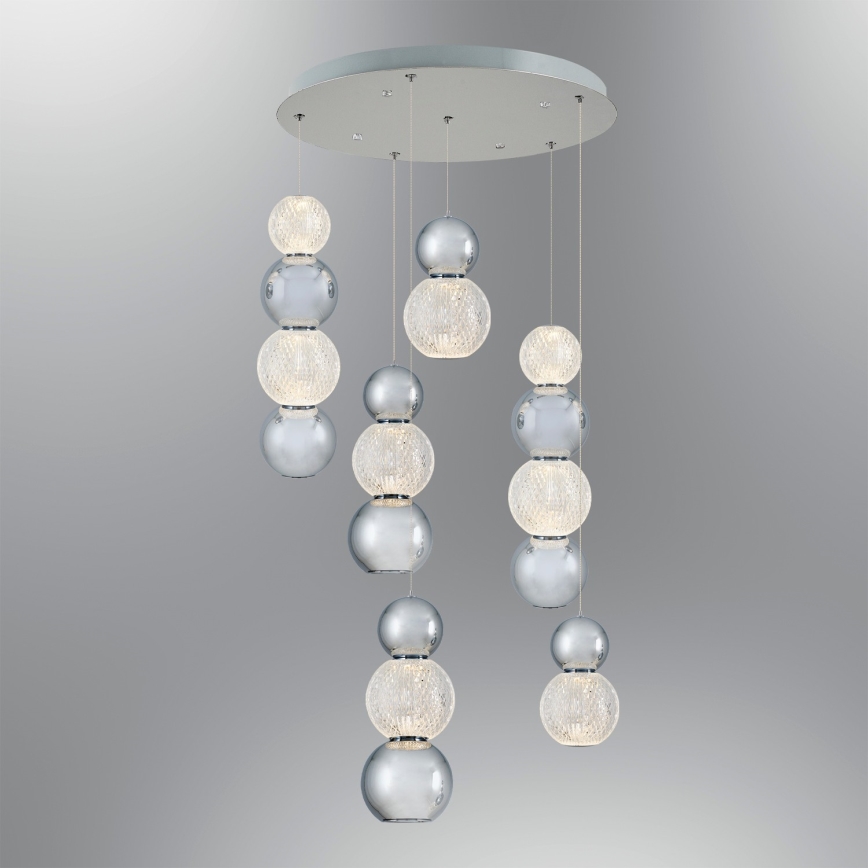 Lâmpada suspensa LED CREMONA LED/34W/230V 3000K crom mate