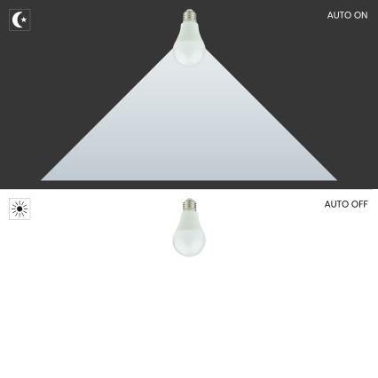 Lâmpadas LED com sensor de crepúsculo A60 E27/9W/230V 3000K