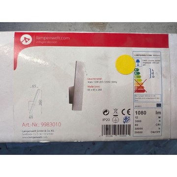 Lampenwelt - Iluminação de parede LED ISSA LED/12W/230V