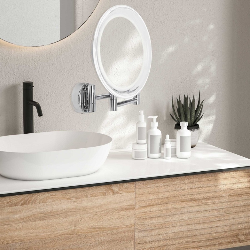 Lanaform - Espelho de Maquilhagem de Parede LED WALL LED/4xAAA