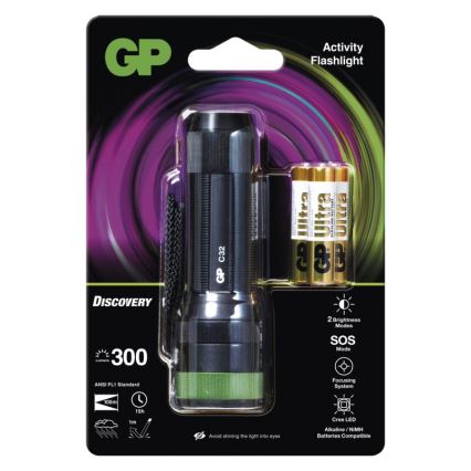 Lanterna com gancho e íman LED GP DISCOVERY C32 LED/3xAAA