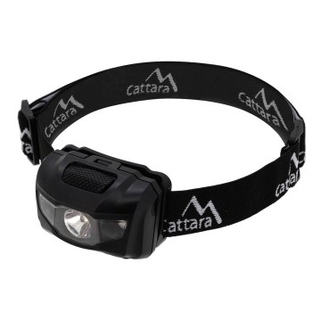 Lanterna de cabeça LED com luz vermelha LED/3W/3xAAA IP44 preta