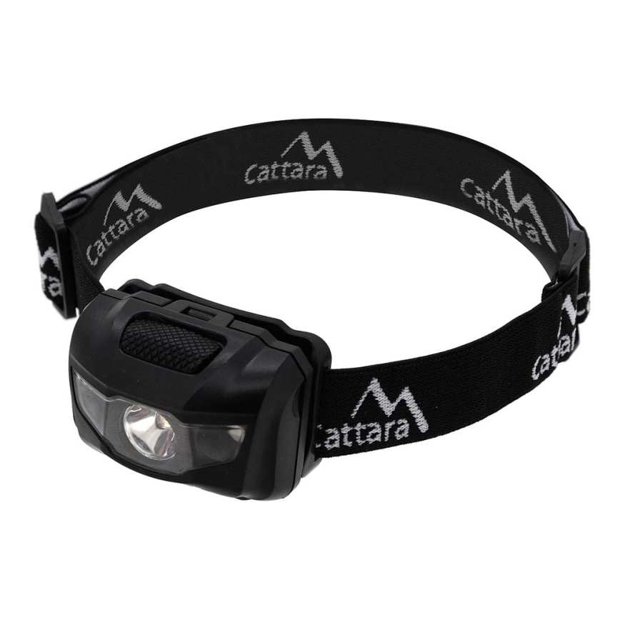 Lanterna de cabeça LED com luz vermelha LED/3W/3xAAA IP44 preta