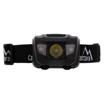 Lanterna de cabeça LED com luz vermelha LED/3W/3xAAA IP44 preta