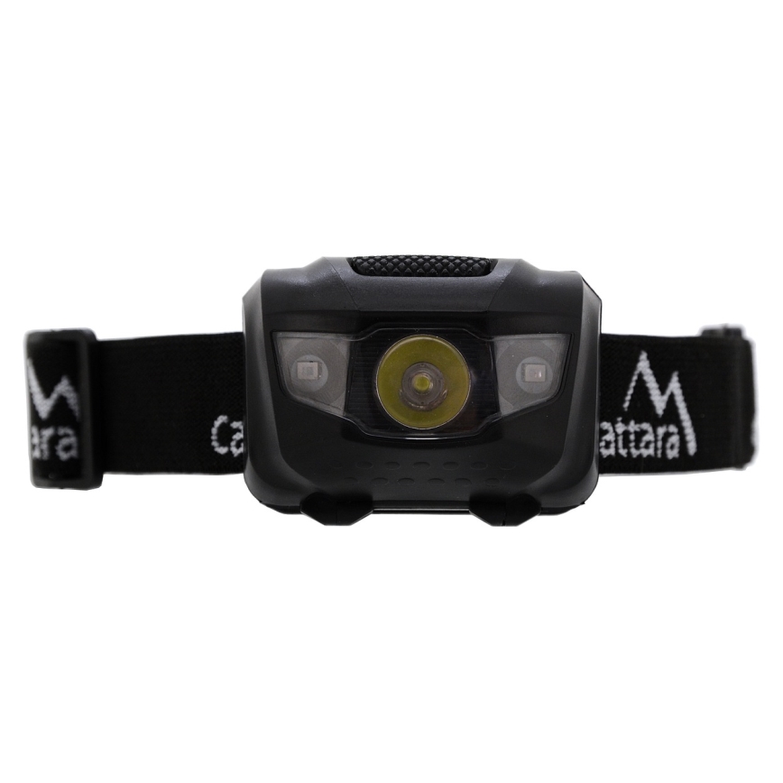 Lanterna de cabeça LED com luz vermelha LED/3W/3xAAA IP44 preta