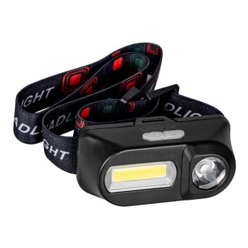 Lanterna de cabeça LED com regulação 2xLED/5V IP44 210 brilhante 2000 mAh
