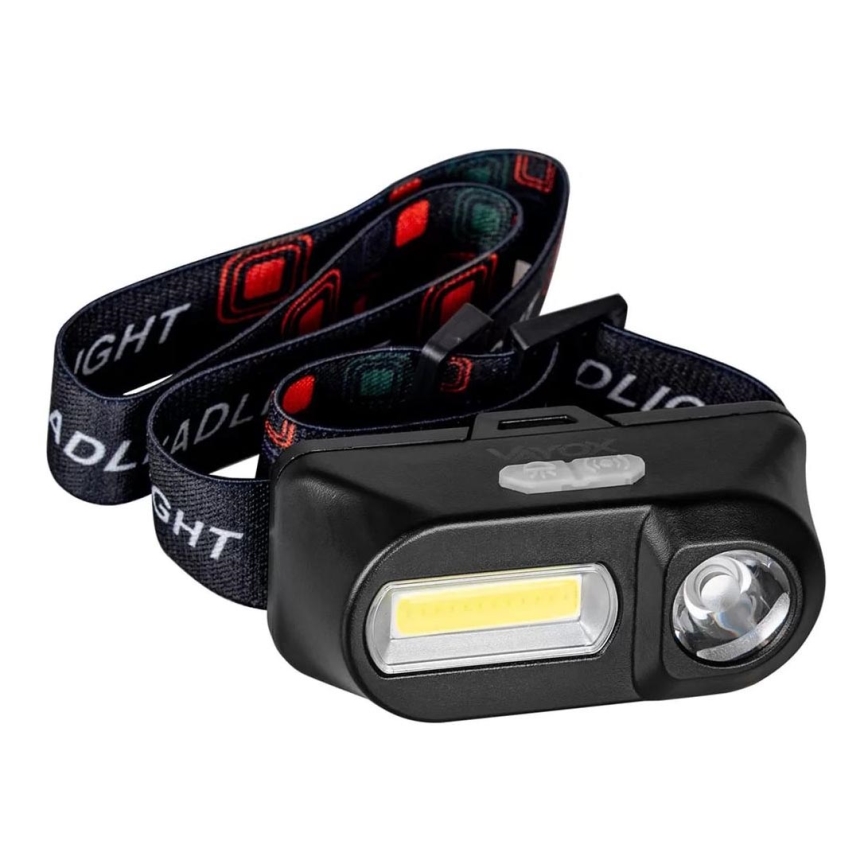Lanterna de cabeça LED com regulação 2xLED/5V IP44 210 brilhante 2000 mAh