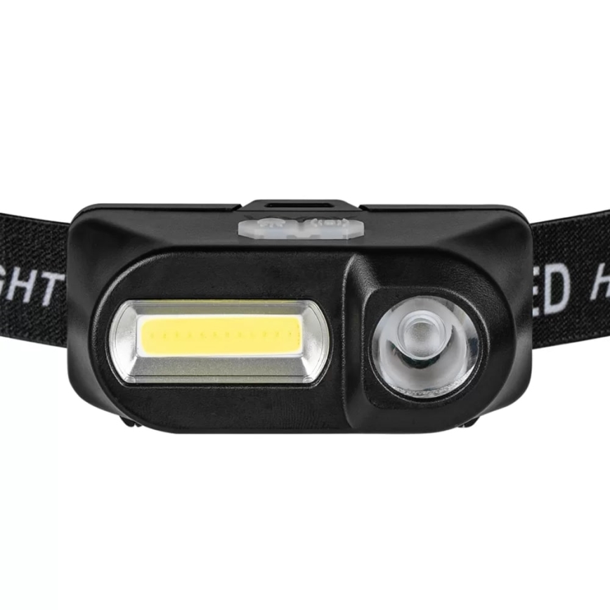 Lanterna de cabeça LED com regulação 2xLED/5V IP44 210 brilhante 2000 mAh