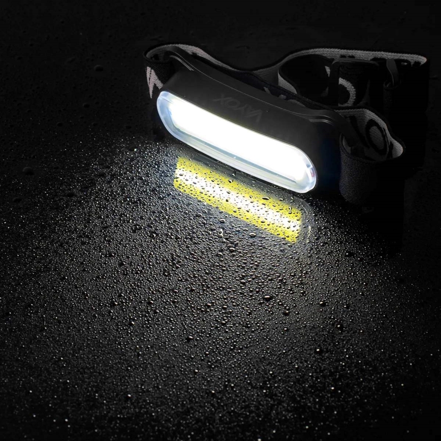 Lanterna de cabeça LED com regulação LED/5V IPX4 300 brilhante 1200 mAh