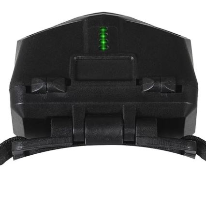 Lanterna de cabeça LED com regulação, sensor e luz vermelha  2xLED/5W/5V/3xAAA IP65 500 brilhante 1200 mAh