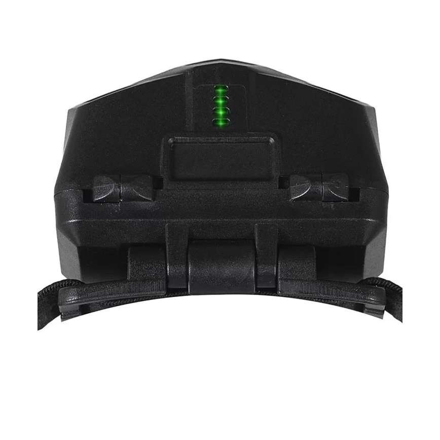 Lanterna de cabeça LED com regulação, sensor e luz vermelha  2xLED/5W/5V/3xAAA IP65 500 brilhante 1200 mAh